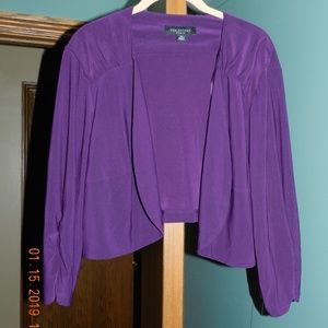 NWT Women's Perceptions Plum Shrug